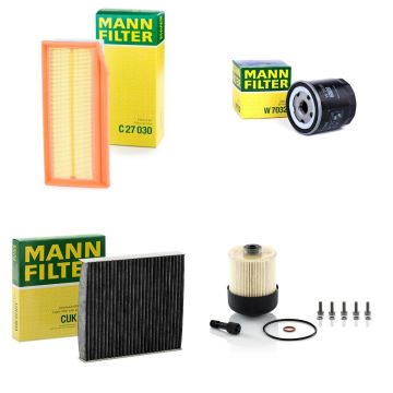 Pachet filtre revizie Dacia Logan 3 (3K) 1.0 TCe 91 CP (3KM6), filtre Mann-Filter