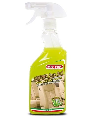 Solutie pentru curatare suprafete din piele MA-FRA Leather Care 3 in 1 HN043, parfumat, volum recipient 500 ml
