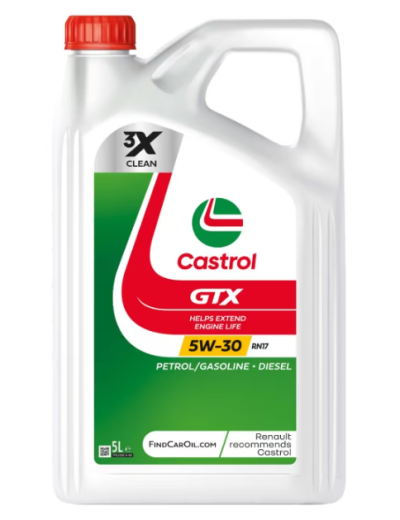 Ulei motor CASTROL GTX RN17 5W-30, volum 5 Iitri, sintetic, MB 229.52 Renault RN17 ACEA C3