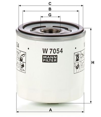 FILTRU ULEI MANN-FILTER W 7054