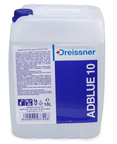 Aditiv AdBlue DREISSNER, volum 10 litri, pentru motoare diesel euro 6, cu palnie umplere