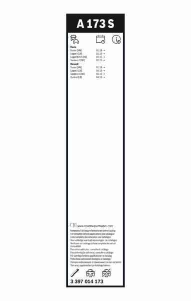 Lamela stergator BOSCH 3397014173 set Aerotwin A173S