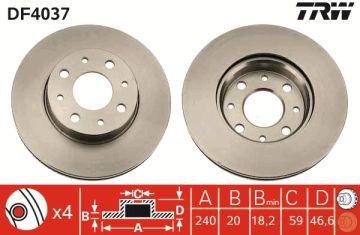 Disc frana TRW DF4037