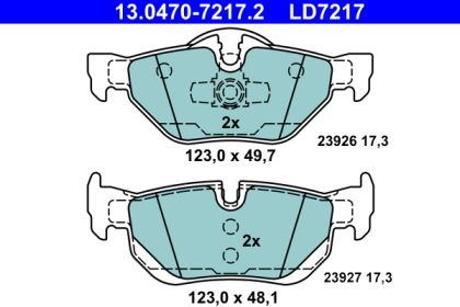 Placute frana ATE 13.0470-7217.2