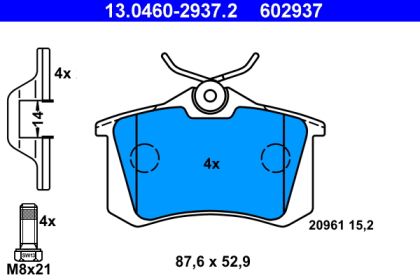Placute frana ATE 13.0460-2937.2