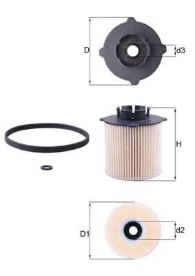 Filtru combustibil MAHLE ORIGINAL KX265D