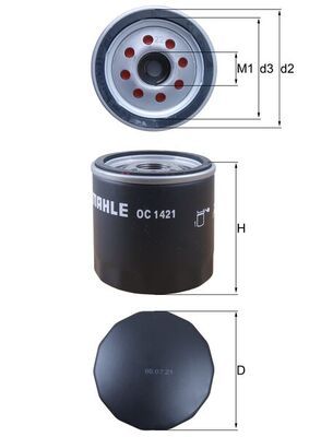 Filtru ulei MAHLE ORIGINAL  Oc1421
