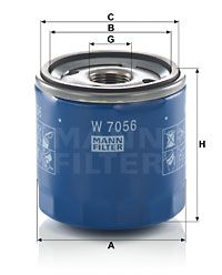 Filtru ulei MANN-FILTER  w7056
