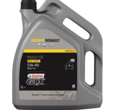 Ulei motor RENAULT CASTROL GTX 5W40 7711943691, volum 5 litri, sintetic