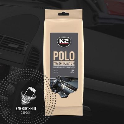 Set 25 servetele umede pentru curatare bord K2 POLO Matt Cockpit K425, aspect mat
