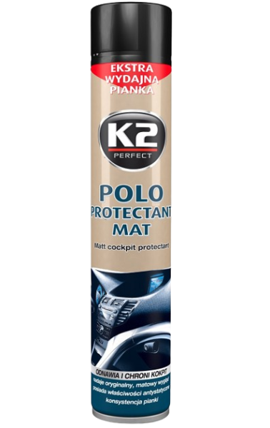 Spray cu silicon pentru curatare bord K2 POLO PROTECTANT MAT K418, finisaj mat, 750 ml