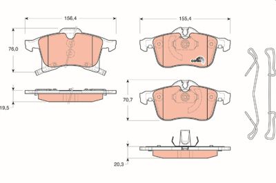 Placute frana TRW GDB1668