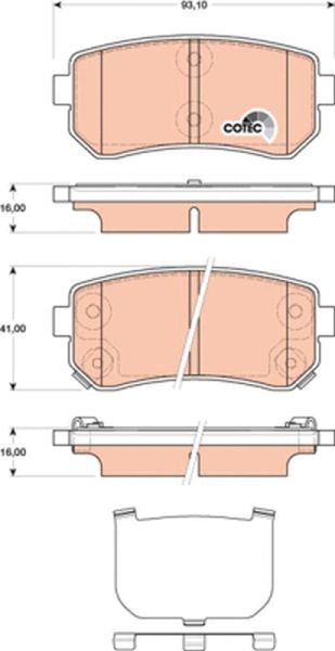 Placute frana TRW GDB3474