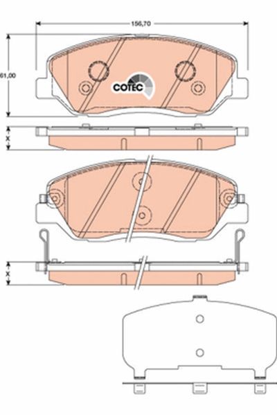 Placute frana TRW GDB3418