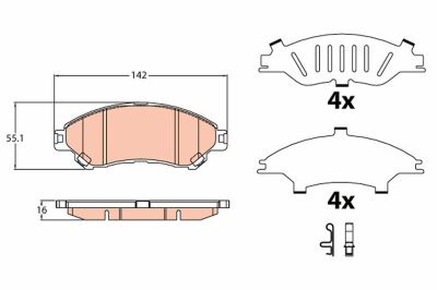Placute frana TRW GDB3633