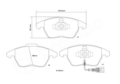 Set placute frana de performanta BREMBO 07.B314.52
