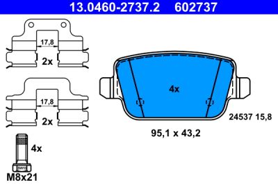 Placute frana ATE 13.0460-2737.2