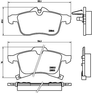 Placute frana BREMBO P59045