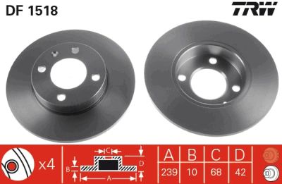 Disc frana TRW DF1518