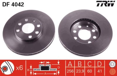 Disc frana TRW DF4042