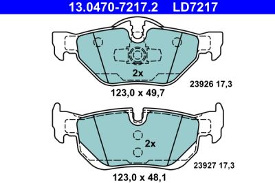 Placute frana ATE 13.0470-7217.2