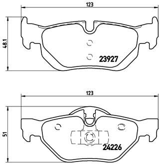 Placute frana BREMBO P06038
