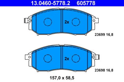 Placute frana ATE 13.0460-5778.2