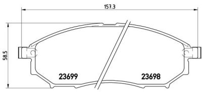 Placute frana BREMBO P56058