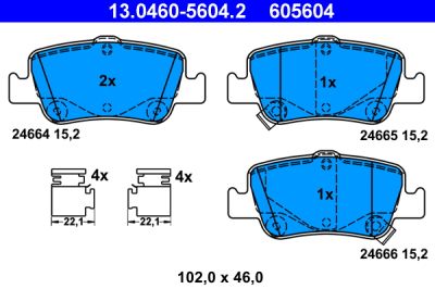Placute frana ATE 13.0460-5604.2