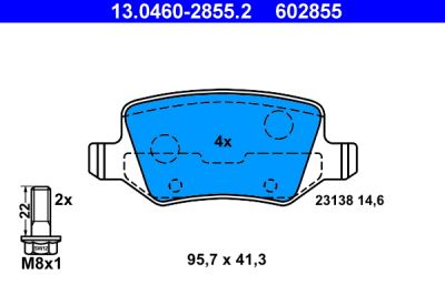 Placute frana ATE 13.0460-2855.2