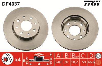 Disc frana TRW DF4037